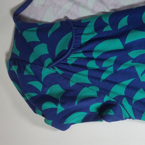 Boden Evangeline Jersey Wrap Dress Blue Pattern 2 - Picture 4 of 11